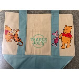 Disney Winnie the Pooh & Piglet Holding Hands Custom Made Trader Joes Mini Tote